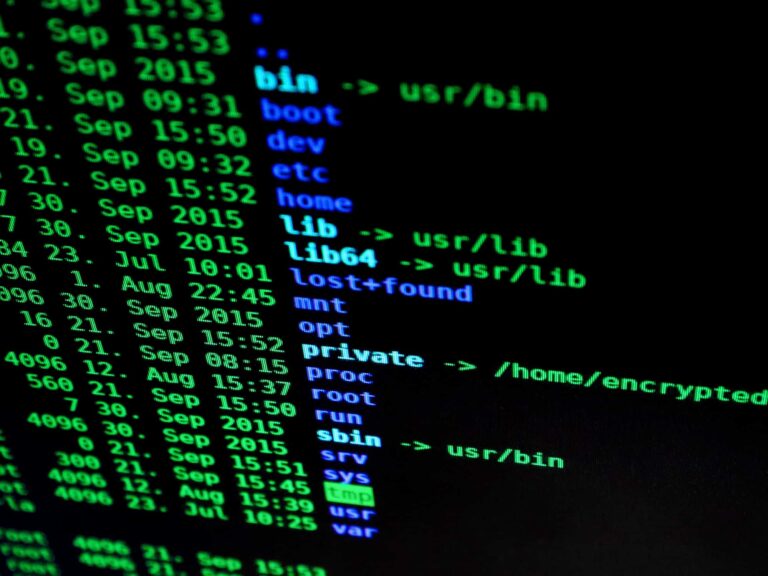 Green command line code on a black terminal screen